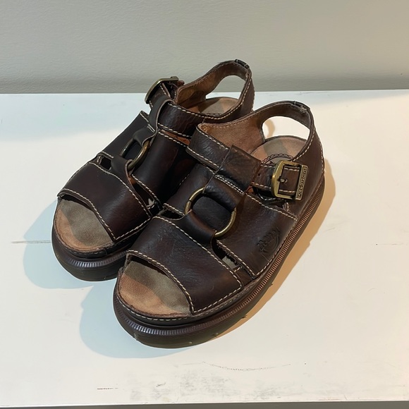 Dr. Martens Shoes - Vintage 90’s Dr. Martens Strap Leather Platform Sandals